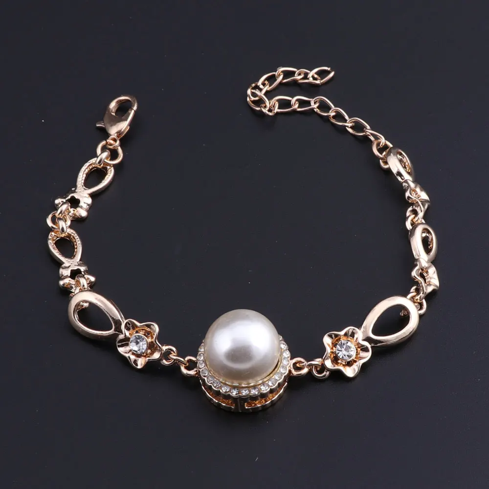 Женский ювелирный комплект из колье серёг и с искусственным жемчугом|Ювелирные