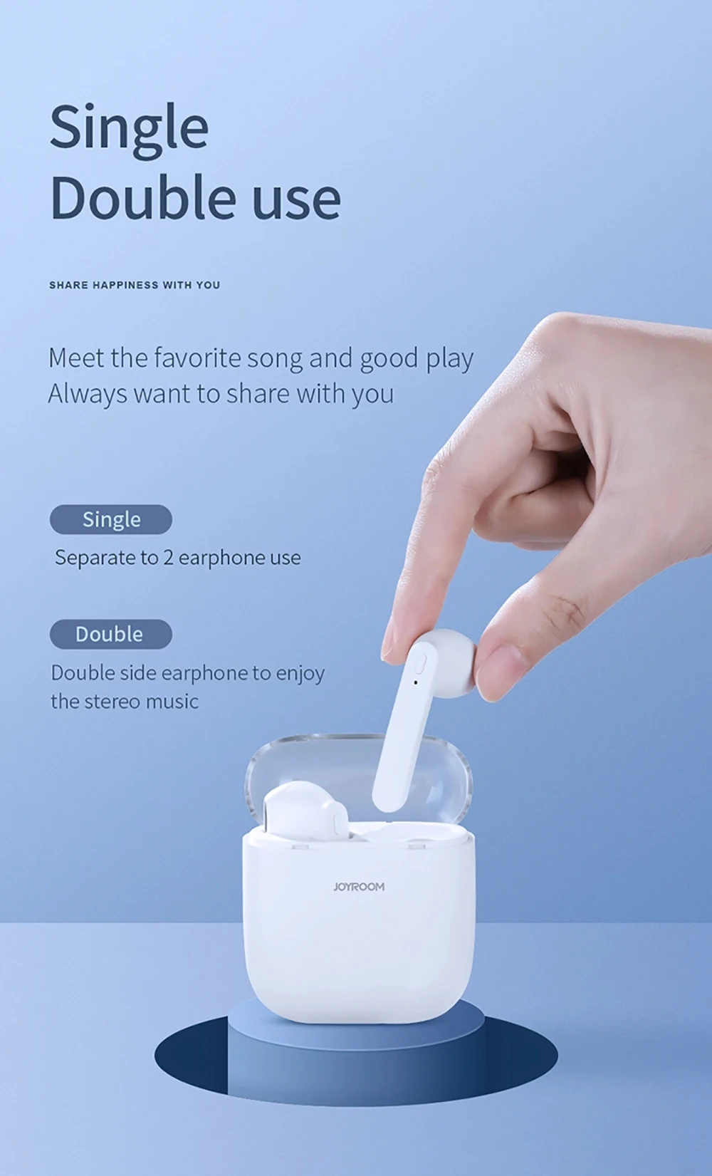 Joyroom Bluetooth беспроводная гарнитура 4,2 Handsfree Mini Tws Bluetooth наушники-вкладыши беспроводные стерео водонепроницаемые с микрофоном
