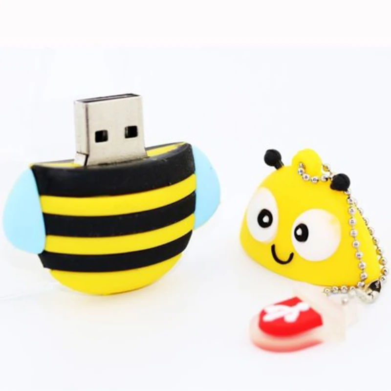 Горячая продажа подарок Usb флеш накопитель 128 МБ 8 ГБ 16 32 сова лиса пчела пингвин usb