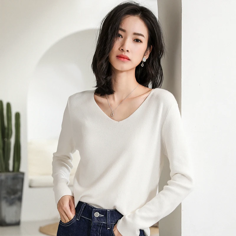 High Quality Cashmere Sweater Women Winter Pullover Solid Knitted Top for Autumn Female Oversized | Женская одежда