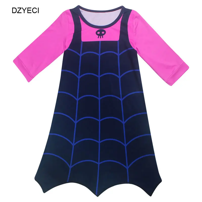 Blue 3 Disfraz Vampirina/костюм для девочек; платье на Хэллоуин; детская маска; повязка на голову; эксклюзивное детское платье; Elza vetement enfant fille; Маскировка - Цвет: Blue 3