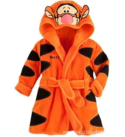 Зимняя коллекция 2016 г. детский фланелевый банный халат с мультипликационным