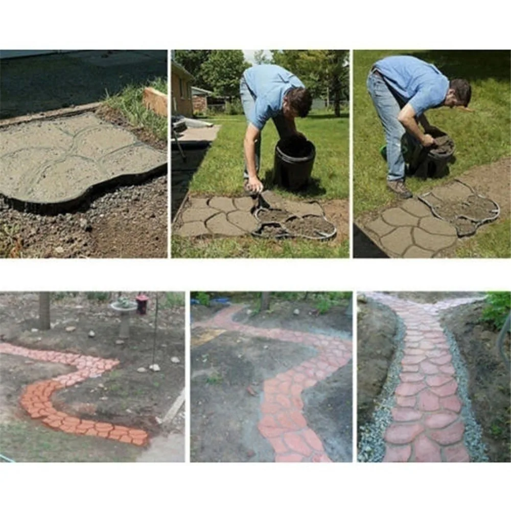 Многоразовые формы для создания бетонных дорожек форма плитки из шагового камня