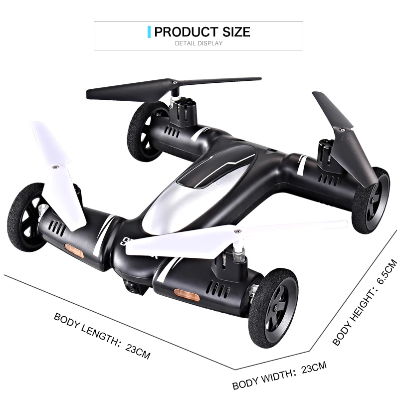 Новый 2 4 г 4.5CH 6 оси гироскопа Air Ground летающий автомобиль с камера Drone 360 градусов