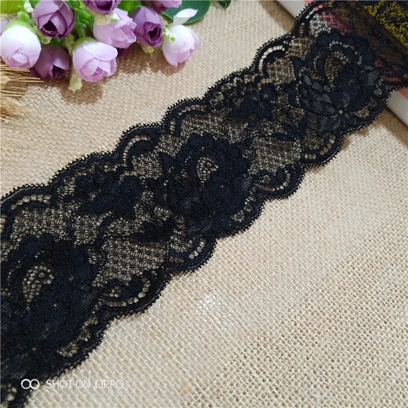 6-9cm S1960 2019 new product sells high-quality black elastic lace for sewing crafts decorative handmade accessories D | Дом и сад