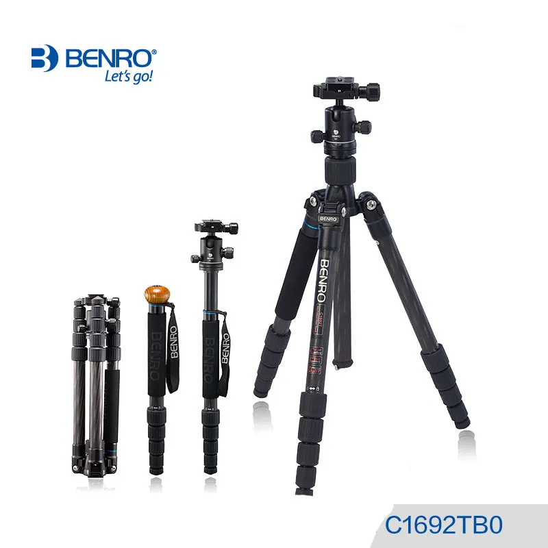 

Benro C1692TB0 Tripod Carbon Fiber Tripods Monopod For Camera With B0 Ball Head Carrying Bag Max Loading 8kg