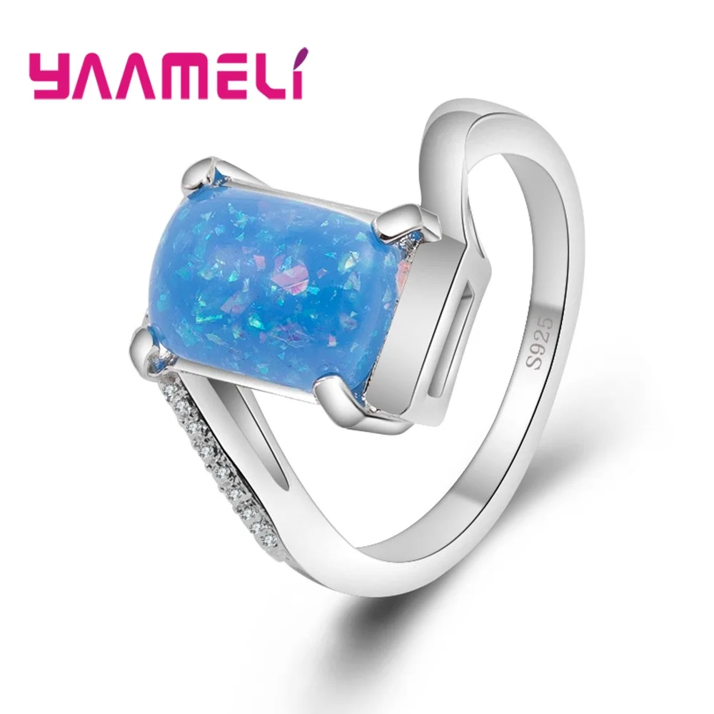Лидер продаж большое кольцо YAAMELI с широким голубым опалом ювелирные изделия для