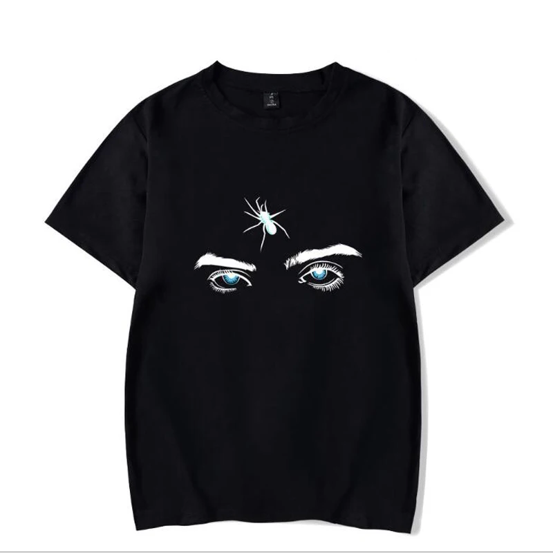Billie Eilish/уличная футболка в стиле хип-хоп Harajuku/Повседневная футболка с круглым вырезом и короткими рукавами для мальчиков и девочек футболка унисекс Billie Eilish