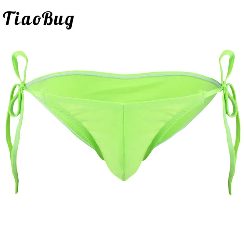 TiaoBug гладкое бикини нижнее белье стринги трусы танга мужское сексуальное