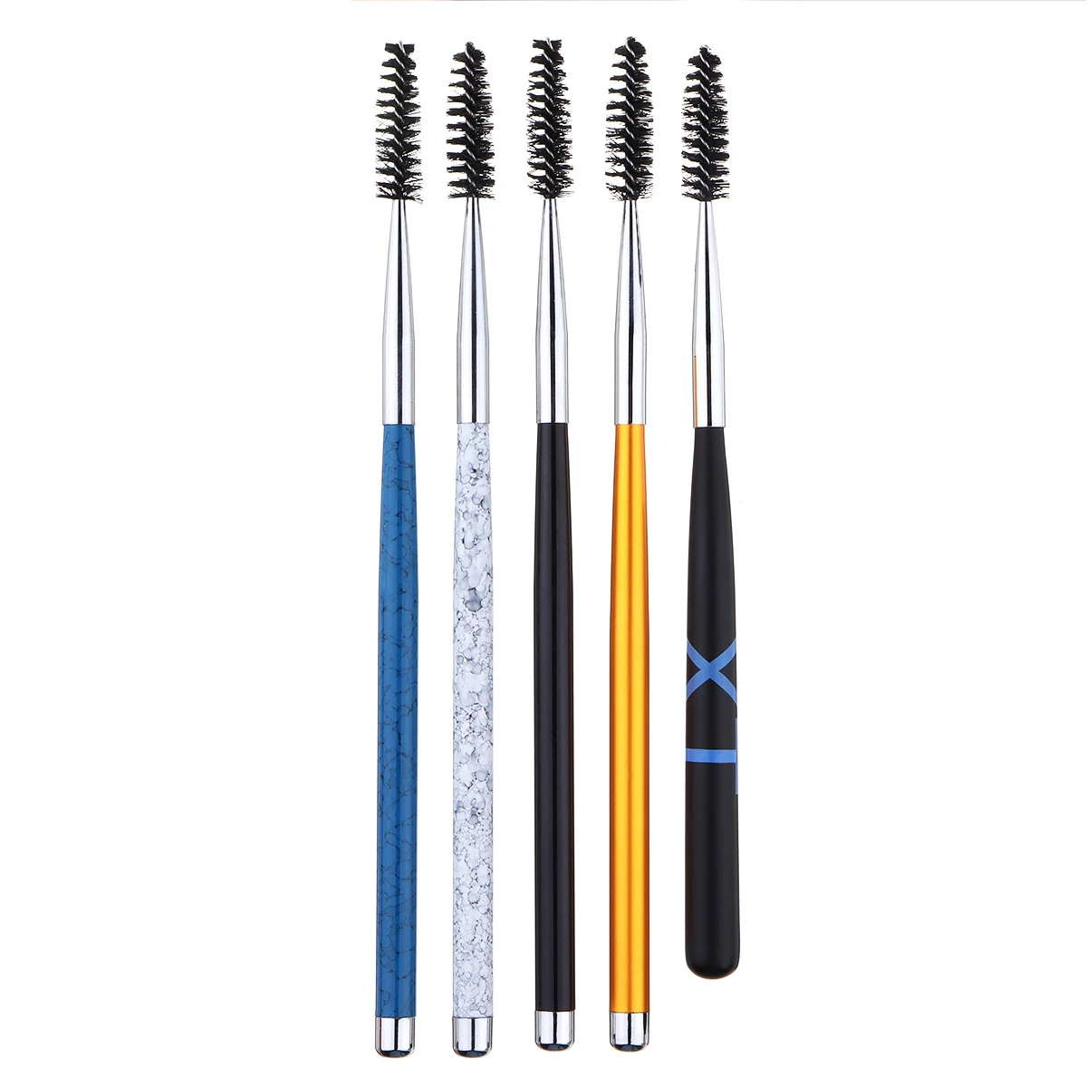5 Styles Eyelash Eyebrow Makeup Brushes Reusable Spiral Mascara Wands Extension Applicator Spoolers Eyes Cosmetic Tools | Красота и