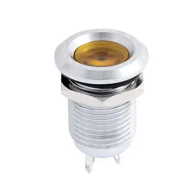 MQ12 DC 12V 2 Terminals Yellow Light Signal Indicator Pilot Lamp