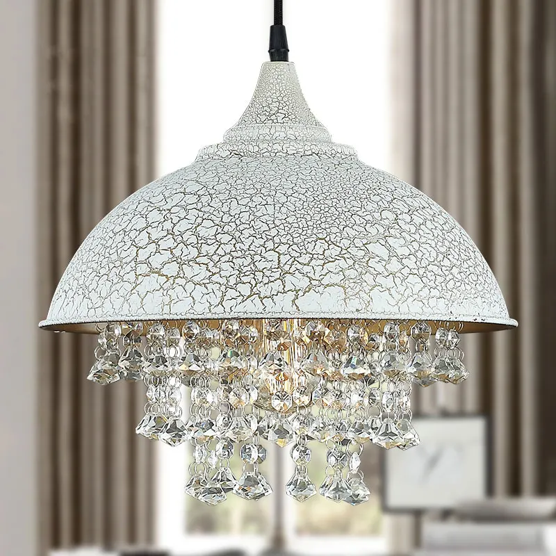 Примитивный марокканский стиль железный подвесной светильник с кристаллами и