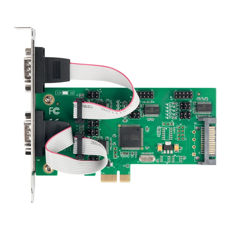 PCI express 4 порта последовательная карта промышленный мульти RS-232 DB9 COM порт адаптер