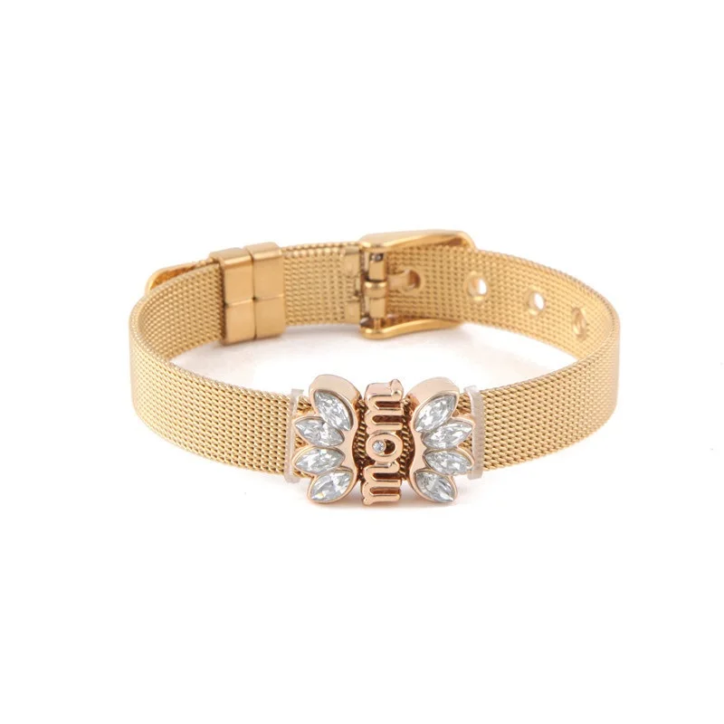 ARMNVNV 2018 Family KEEPERS Collection Stainless Steel Mesh Bracelet with Flower MOM Pearl Keeper Charms as a Gift for 1Set | Украшения и