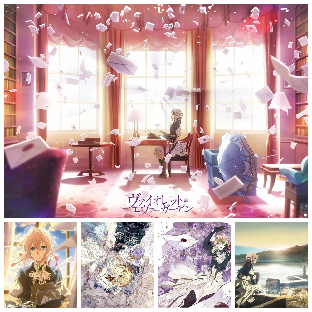 Аниме JK фиолетовый Evergarden героиня Косплей Мышь коврик резиновый Pad 21x26 см для