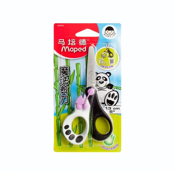 1pcs purple Maped Канцелярский набор, 13 см Волшебные ножницы, Детская безопасность, ручные ножницы, эластичность, 037910 экономии труда - Цвет: 1pcs purple