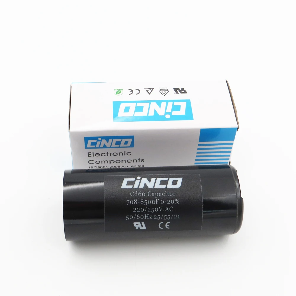 Пусковые конденсаторы двигателя CD60 708-850MFD 220 в 250 275 В пусковые RV 708-850 МФ мкФ