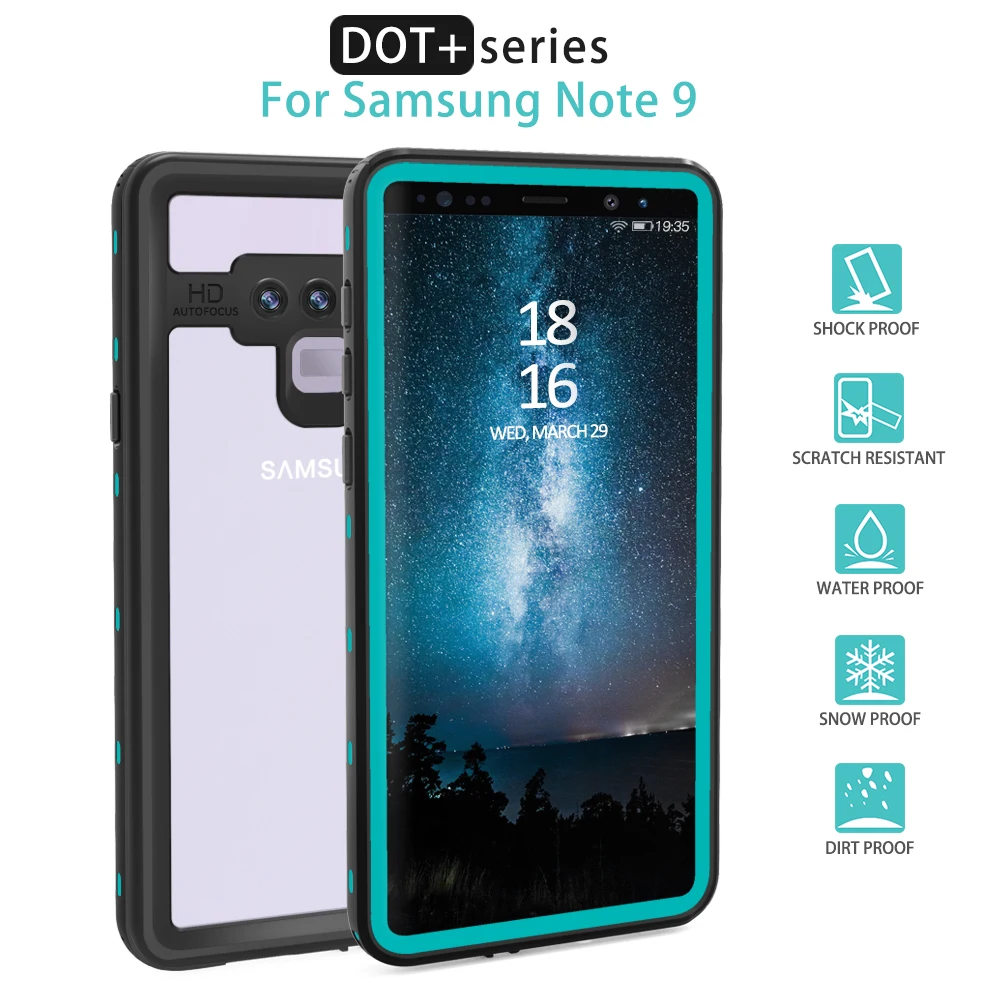 Для Samsung Galaxy S9/S9 Plus IP68 Водонепроницаемый чехол для Note 8 9 подводный полная защита