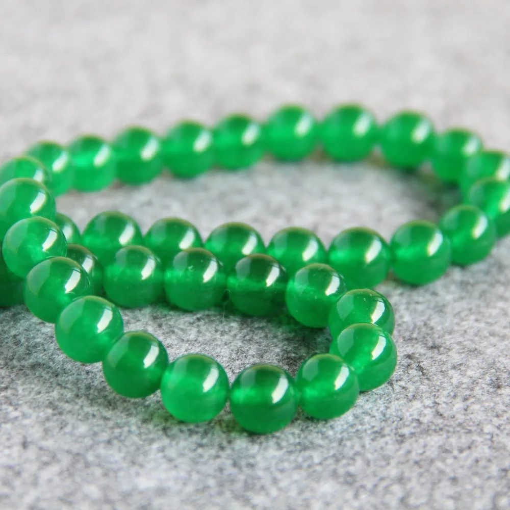 Аксессуары для ожерелья браслета 10 мм зеленые сердолические круглые камни