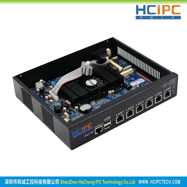 HCiPC B201 M31 HCL SD525 6LD Atom D525 82583V 6LAN мини брандмауэр Barebone маршрутизатор ПК 4LAN материнская