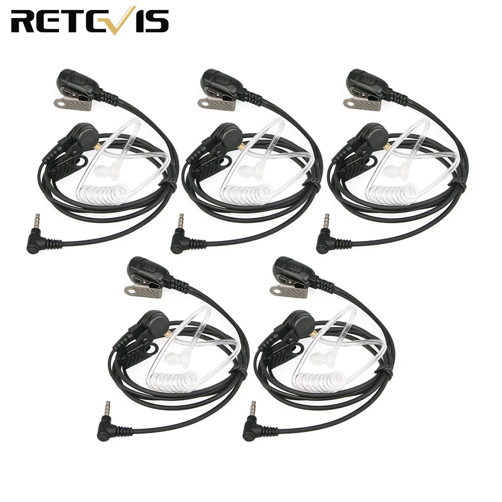 5 шт. наушники диаметром 3 мм 1 контактная Акустическая трубка для YAESU VERTEX Retevis RT40 RB15