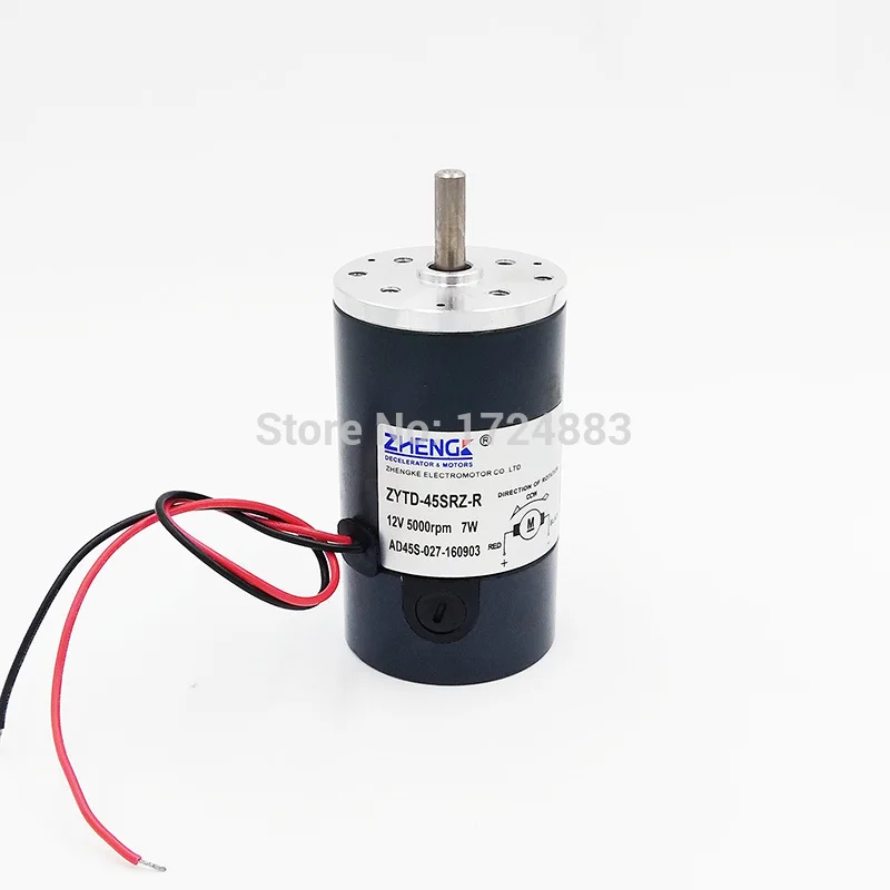 Круглый вал двигателя ZHENGKE 45 мм 12 В/24 В постоянный ток 2000rpm3000rpm4000rpm 5000rpm 7 Вт/8 Вт|dc