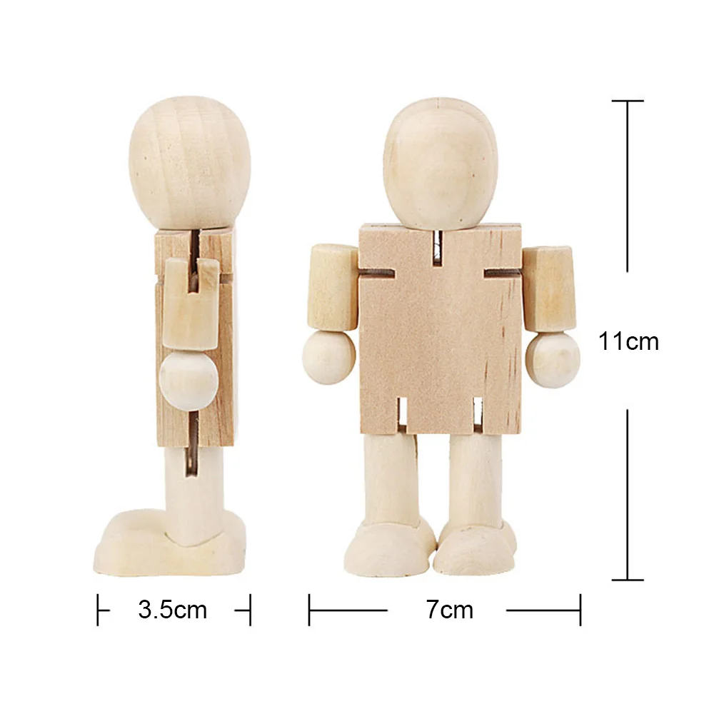 

DIY Wooden Robot Figure Model Kids Children Educational Puzzle Toy Kindergarten Deformatable Stress Relief