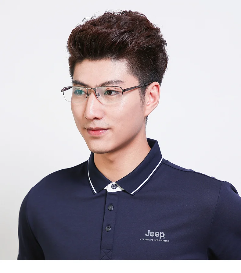 SEIKO Pure Titanium Glass Frame for Men Myopic Nearsighted Minus Glasses Man Half Rimless Optical Spectacles Frames HC1010