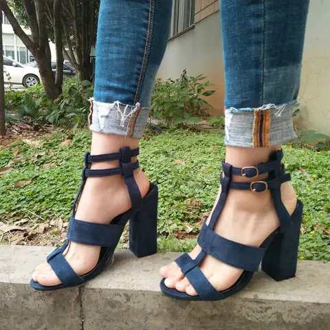 Women Sandals Summer New Hot Female Fish Mouth Exposed Toe High-Heeled Romanesque Ladies Shoes | Обувь