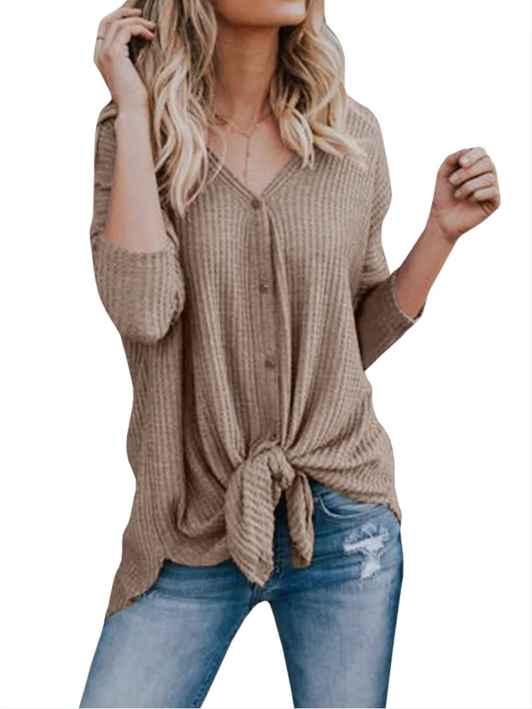 

Women T-shirts Tee Top Womens T Tops Fashion Solid Ladies Casual Long Sleeve V-neck Tee Shirt Fashion Female Tshirt
