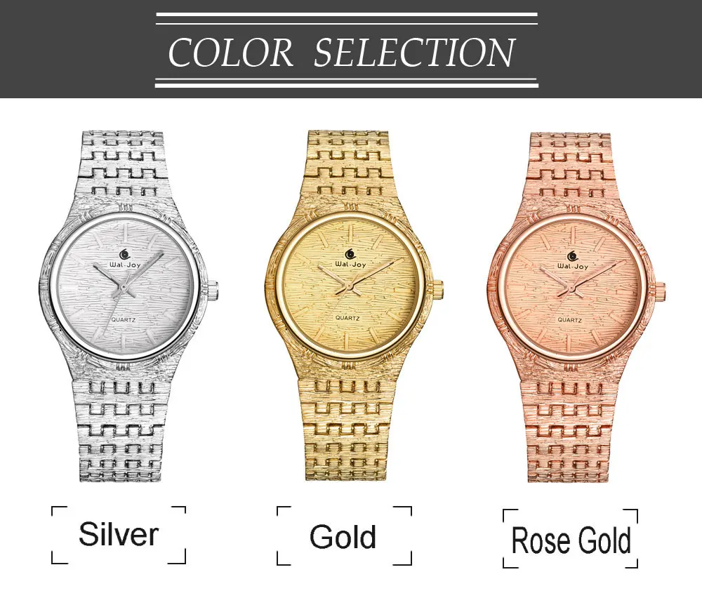 Wal-Joy Montre Femme Роскошные наручные часы для женщин из нержавеющей стали серебряные/розовые/Золотые/золотые часы женские ювелирные часы подарок