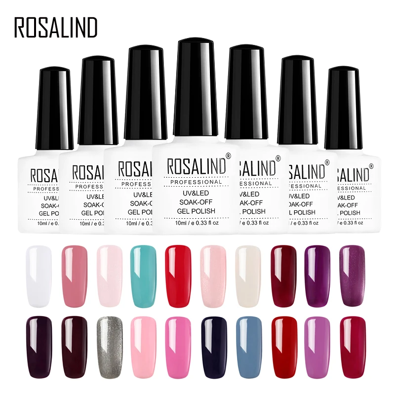 Гель лак для ногтей ROSALIND 1S 10 мл профессиональный светодиодный УФ маникюра