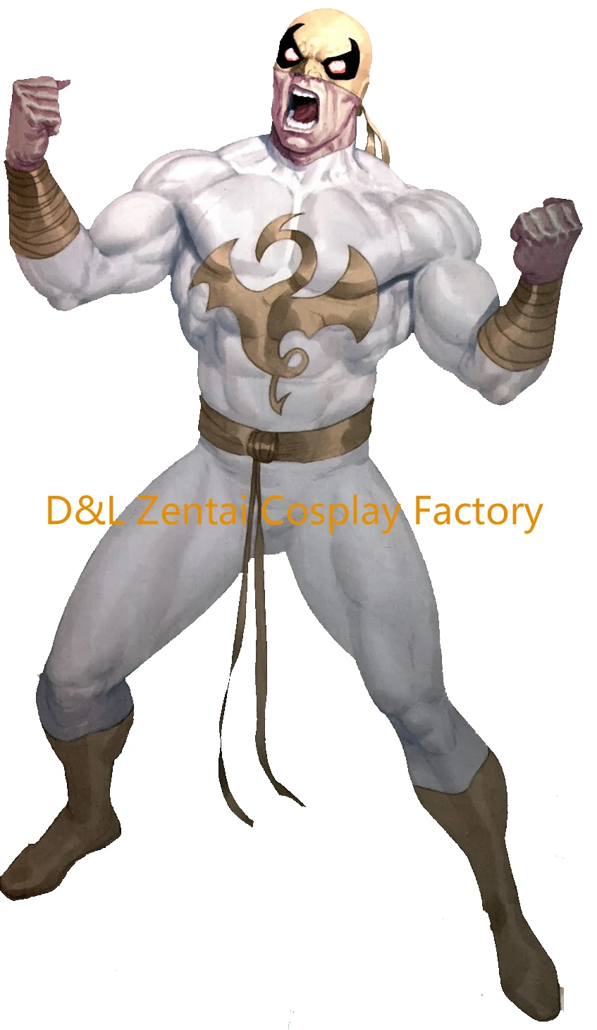 DHL, костюм супергероя «Железный кулак» X-men, Zentai, косплей, белый, лайкра, спандекс, костюмы на Хэллоуин, SP1242