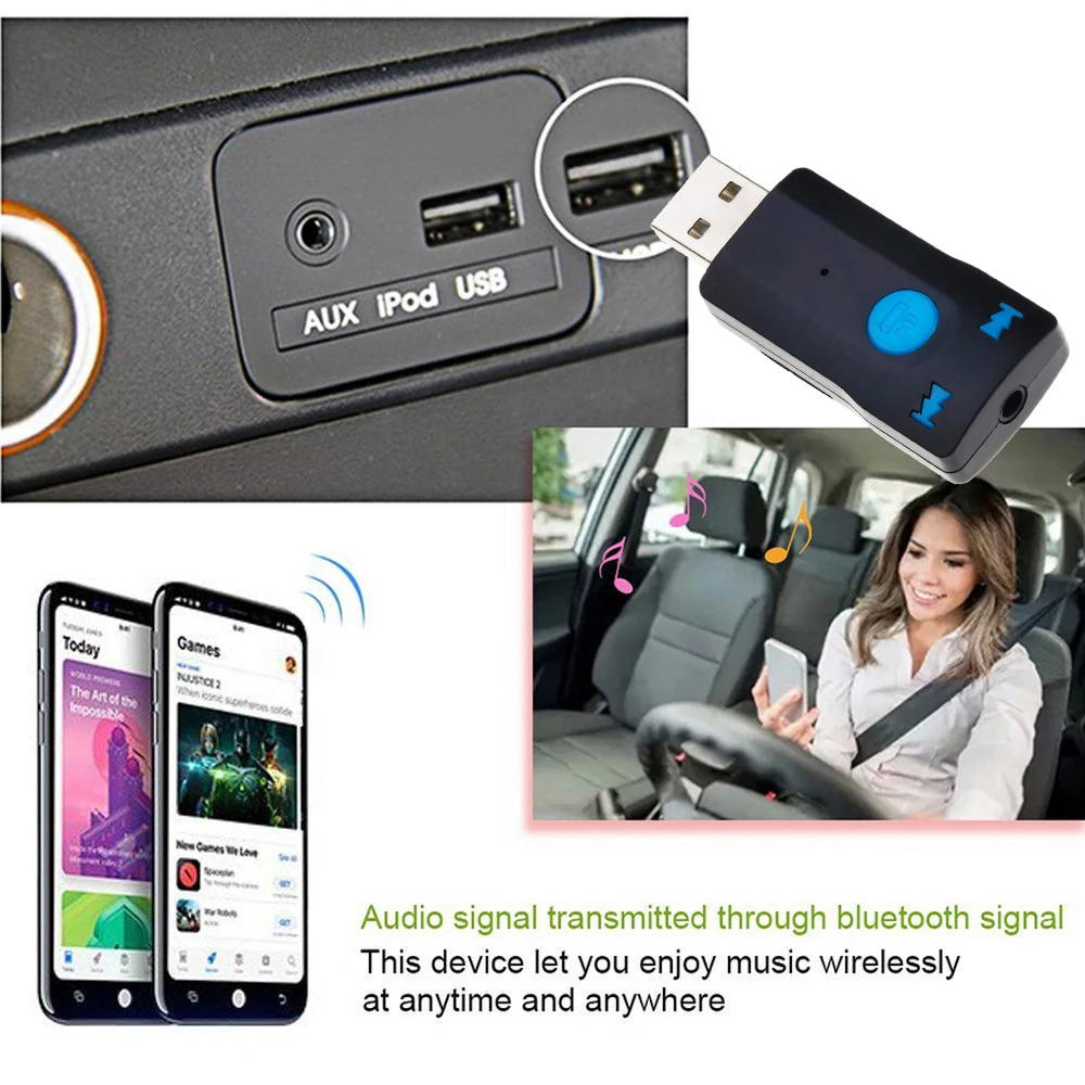 Автомобильный музыкальный ресивер kebidu беспроводной адаптер Bluetooth 4 1 USB