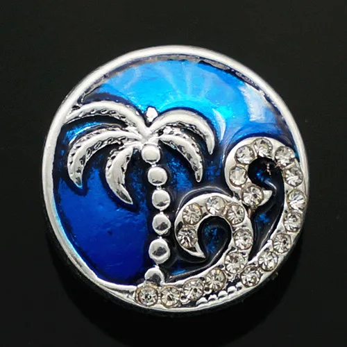 Hot sale beauty elegant Oil Rhinestone shell/Sea horse/dolphin 18MM snap buttons fit bracelet jewelry wholesale KZ2070 | Украшения и