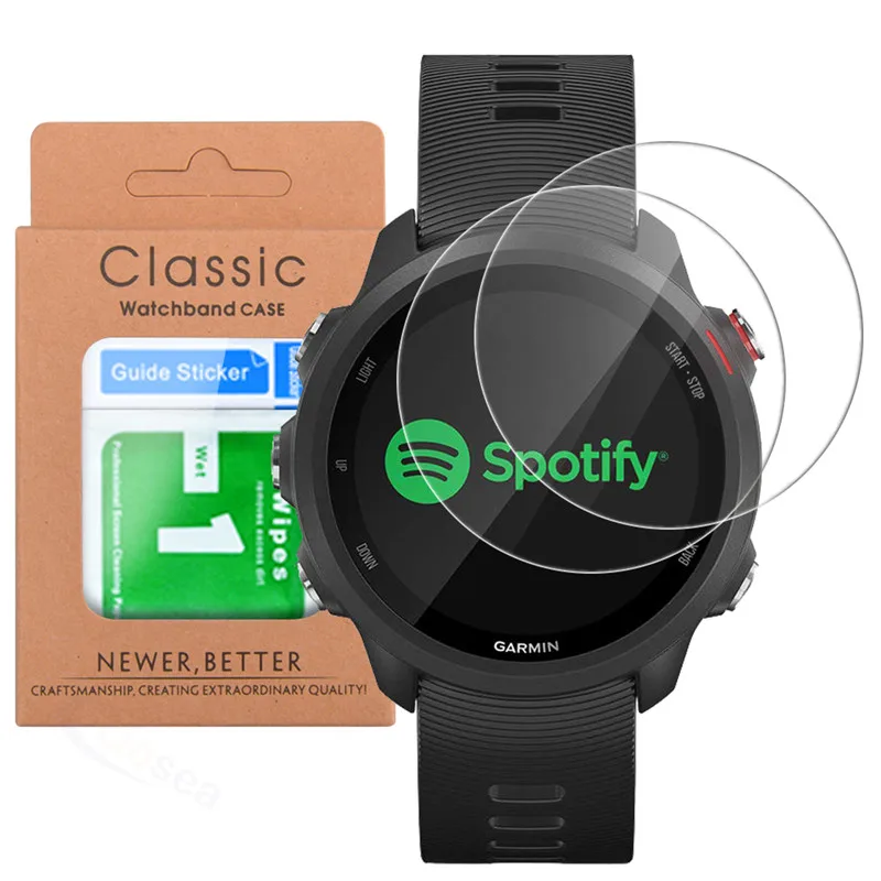 Qosea 10 шт. закаленное стекло для Garmin Forerunner 245 245 музыка ультра-тонкий для Garmin 945 645 45 45S Smartwatch защита экрана
