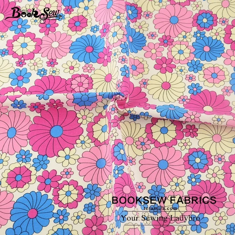 Booksew 100% хлопок поплин Ткань цветок Дизайн мягкие Текстиль для дома Вышивание tildas
