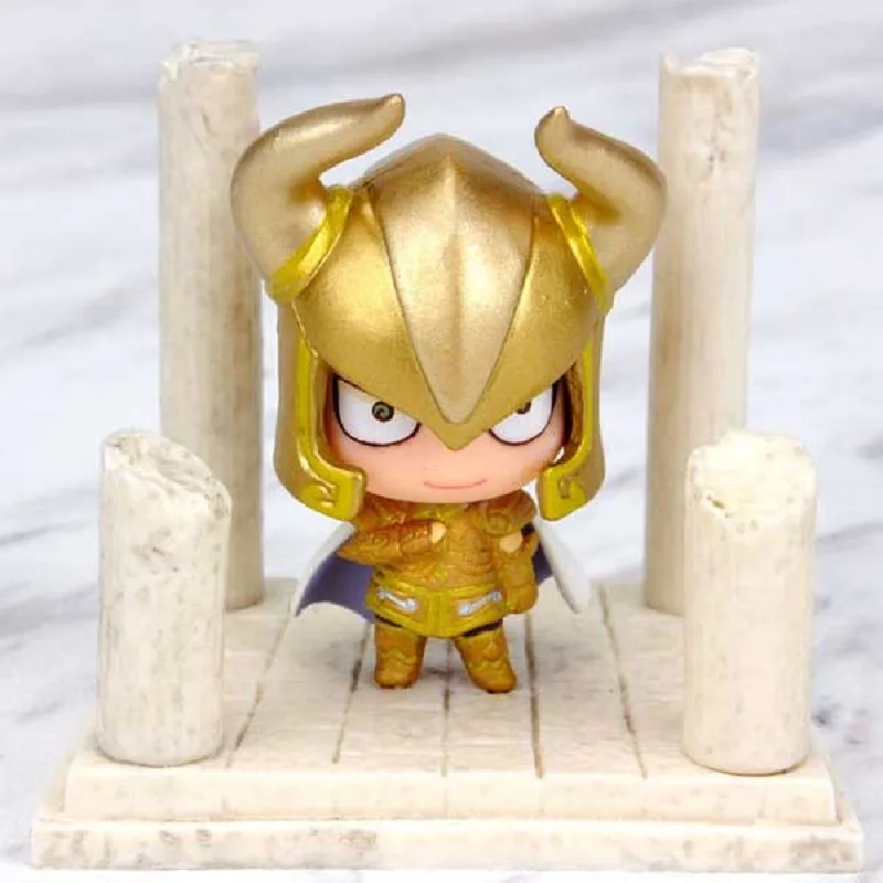7 шт./компл. милые игрушки из аниме Saint Seiya 6 см японский мультфильм ПВХ модель для