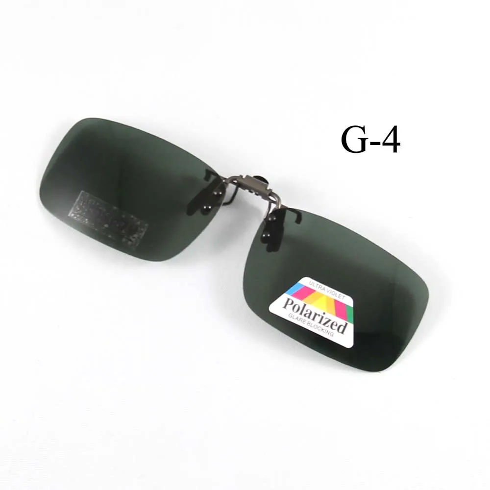 G-4 Поляризованные солнцезащитные очки на застежке, можно откидывать, солнцезащитные очки на застежке, очки для вождения, поляризованные солнцезащитные очки на застежке, сплав, мост - Цвет линз: G-4