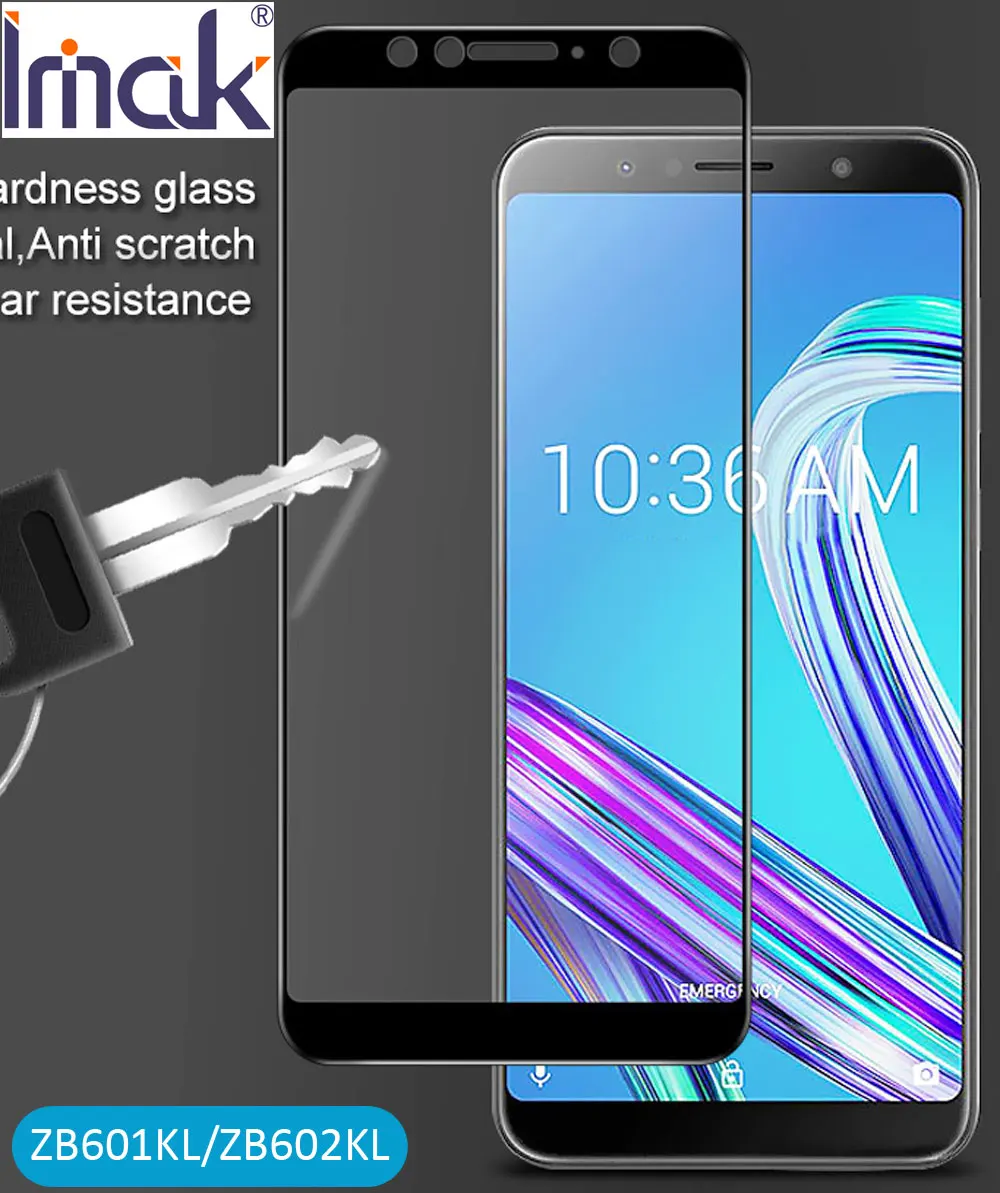 Imak Полное покрытие экрана закаленное стекло для Asus Zenfone Max Pro M1 ZB602KL ZB601KL 2.5D