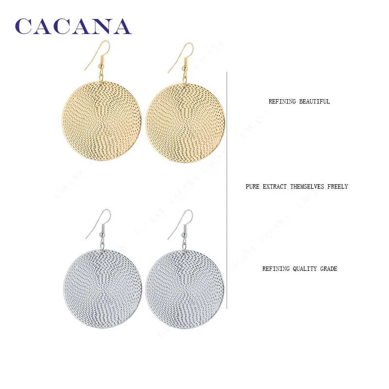 Длинные серьги CACANA для женщин оптовая продажа большая круглая Модная бижутерия
