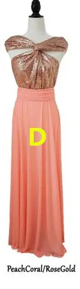 as pic Robe Demoiselle D'honneur Bridesmaid Dresses Long Chiffon with Sequins Wedding Party Dresses Vestidos De Fiesta De Noche - Цвет: as pic