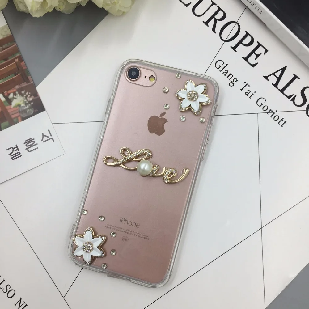 Imcoming горный хрусталь чехол для Huawei Коврики 8 ТПУ Край защитный ручной работы