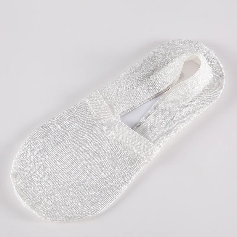 Pattern 2 White 1 пара новых модных прозрачных коротких кружевных носков женские летние открытые носки-башмачки женские мягкие низкие невидимые носки - Цвет: Pattern 2 White