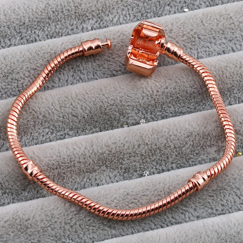 Базовая цепочка в виде змеи, pulsera, mary poppins, подходит для оригинала pandora, очаровательный браслет, бисер, сделай сам, браслет для женщин, модное ювелирное изделие, berloque