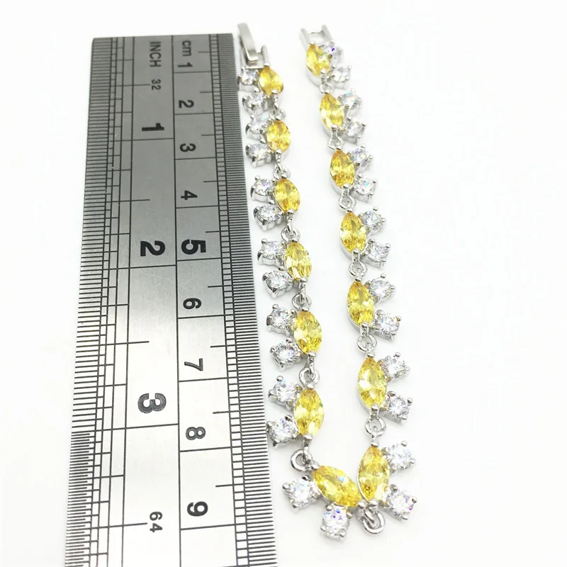 Zircon Bracelet Unique Design Trendy white Plated Luxury Yellow AAA Cubic Zirconia Jewelry Chain Bracelets Wholesale | Украшения и