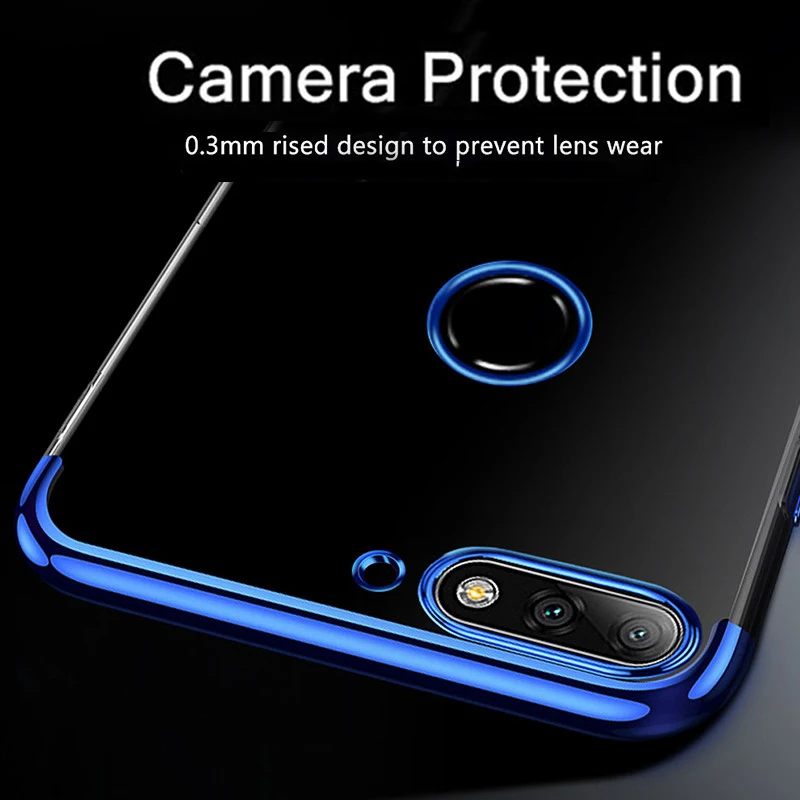 Роскошный чехол для Honor 7A Pro мягкий бампер прозрачный ТПУ силиконовый с покрытием