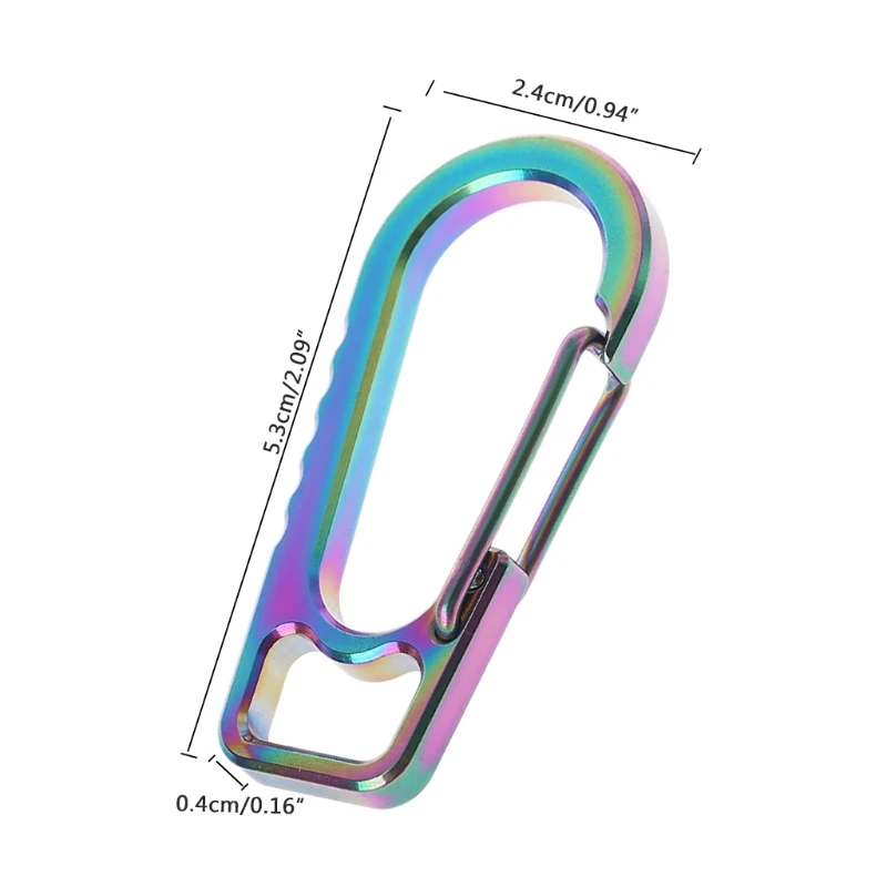 

Titanium Alloy EDC Outdoor Keychain Carabiner Camping Hiking Spring Buckle Hook