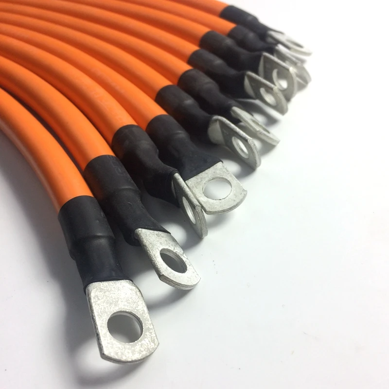 4 шт. высокое качество 2 AWG Чистая медь кабель для подключения батареи 35 см длина