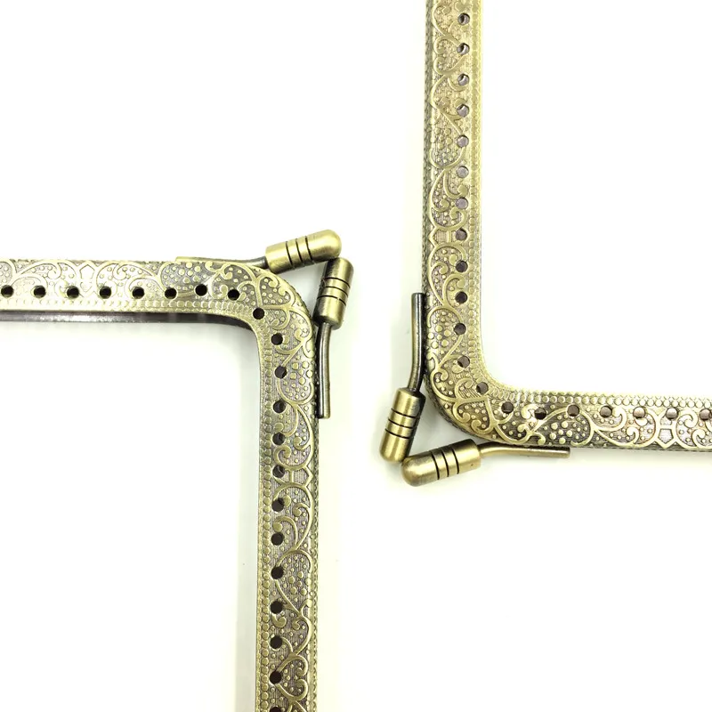 1 шт. бронзовая металлическая L-образная рама с застежкой ручка для сумки x 92 мм |